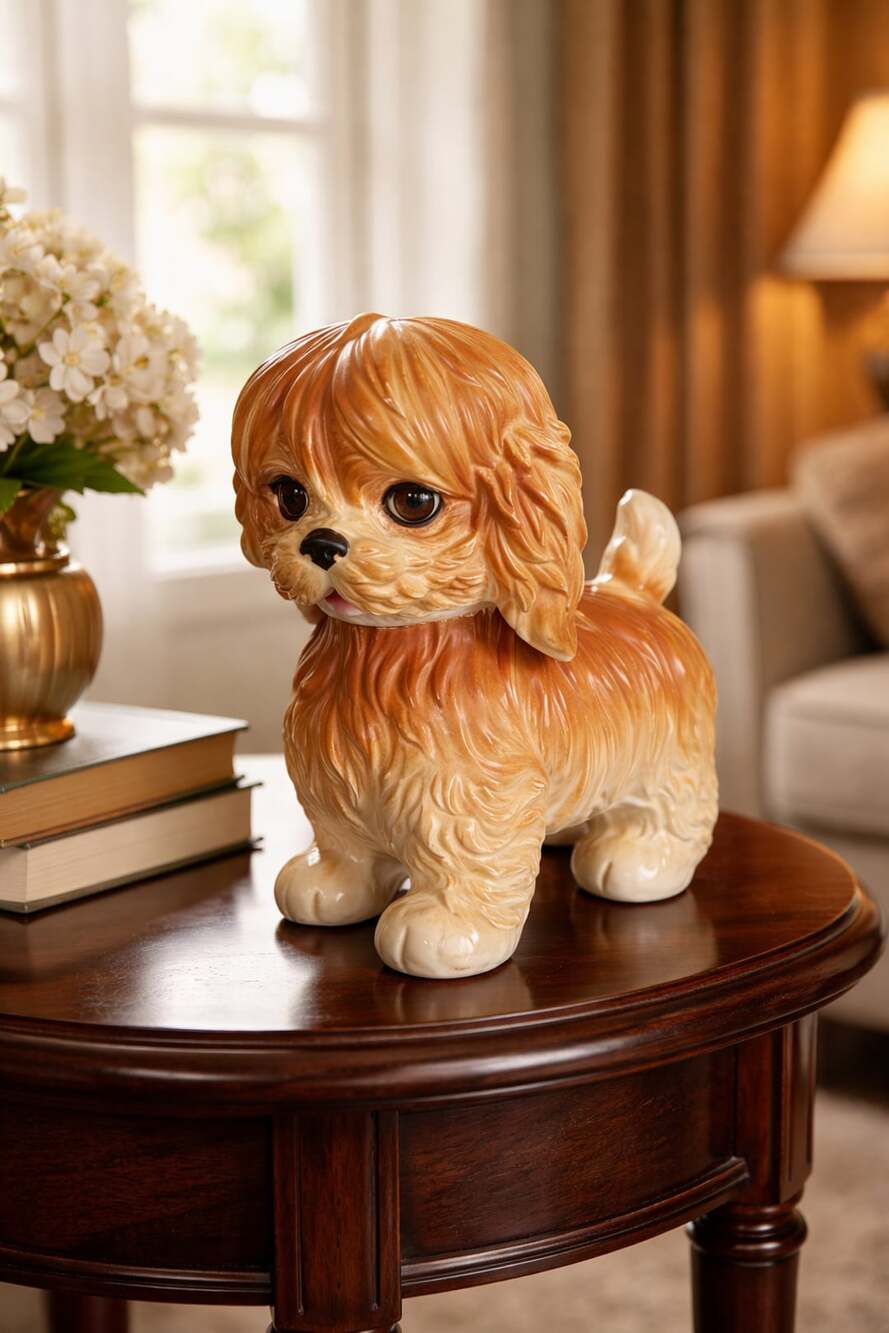 Vintage 1960s Edward Mobley Rags Sleep-Eye Dog Rubber Squeeze Toy